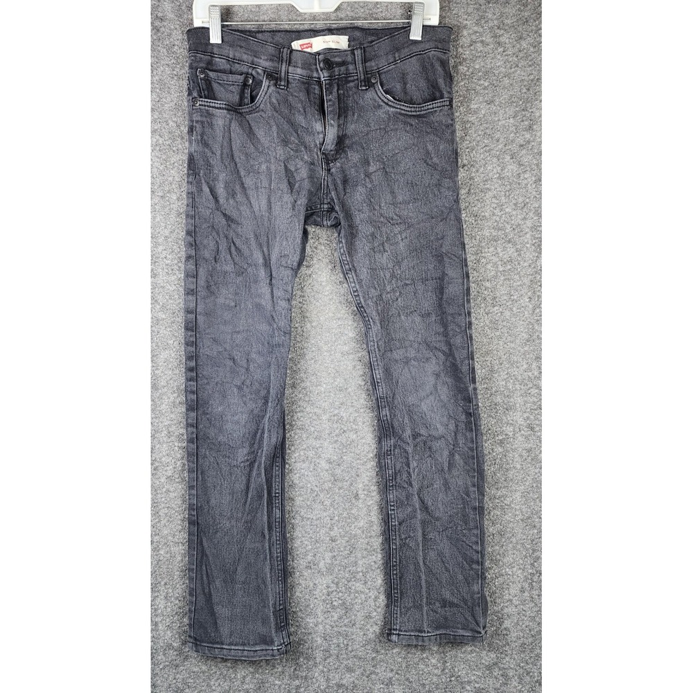 Levi's 511 Slim Jeans Women 16R Grey Faded Stretch Denim 29x28